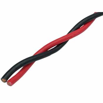 SYSTEME AUDIO Câble haut-parleur "TWISTED" 2x 4 mm² Rouge/Noir 100