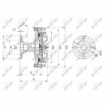 Embrayage, ventilateur de radiateur 49613 NRF