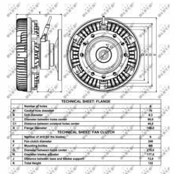 Embrayage, ventilateur de radiateur 49042 NRF