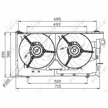 Roue du ventilateur de refroidissement 47030 NRF