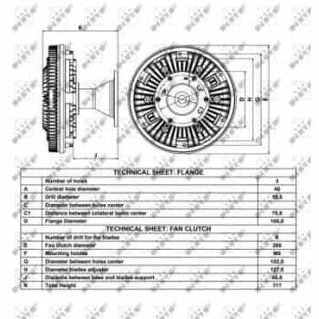 Embrayage, ventilateur de radiateur 49056 NRF