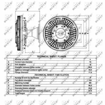 Embrayage, ventilateur de radiateur 49061 NRF