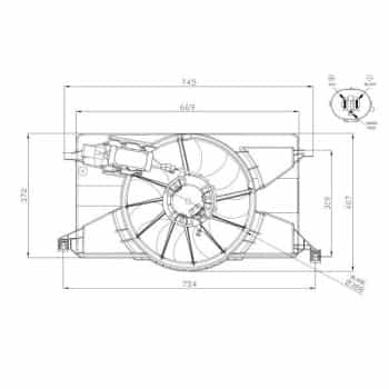 Ventilateur, refroidissement du moteur 47959 NRF