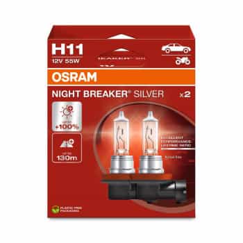 Osram Night Breaker Argent 12V H11 55W - 2 pièces