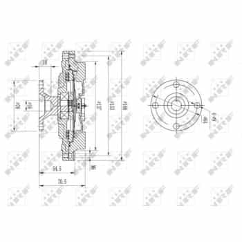 Embrayage, ventilateur de radiateur 49604 NRF