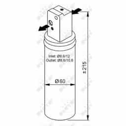 Filtre déshydratant, climatisation EASY FIT 33139 NRF