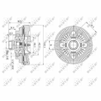 Embrayage, ventilateur de radiateur 49610 NRF