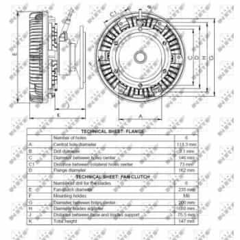 Embrayage, ventilateur de radiateur 49070 NRF
