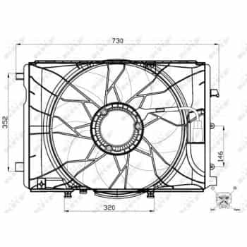 Ventilateur, refroidissement du moteur 47443 NRF