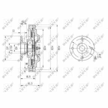 Embrayage, ventilateur de radiateur 49639 NRF