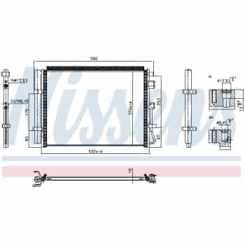 Condenseur, climatisation 941010 Nissens