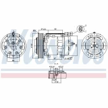 Compresseur, climatisation 891073 Nissens