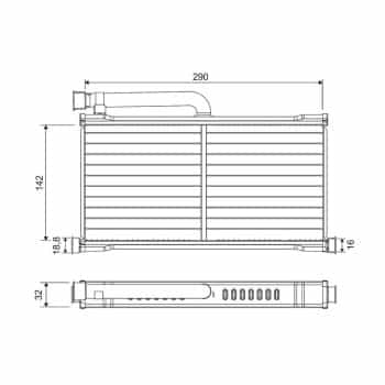 Radiateur de chauffage, chauffage intérieur