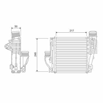 Intercooler, échangeur 818290 Valeo
