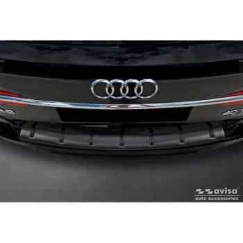 Protection de pare-chocs arrière en acier inoxydable noir Audi A6 (C8) Avant incl. S-Line 2023- 'STRONG EDITION&#39