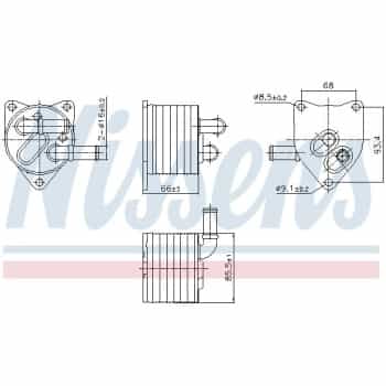 Refroidisseur d'huile, transmission automatique 91512 Nissens