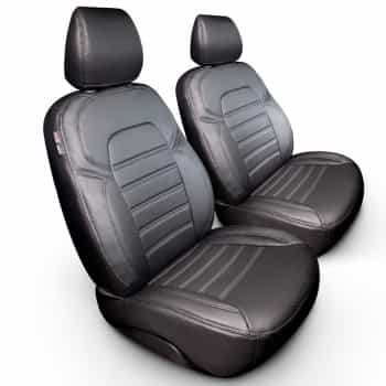 Ensemble de housses de siège en cuir artificiel New York Design 2+1 sur mesure pour Opel Movano C 2022- (fendu à l&#39
