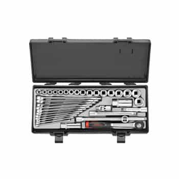 Jeu de douilles et clés Force 3/8" 12 pans, 36 pièces