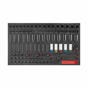 100 pièces 1/2DR. Coffret de douilles à choc (10318 EVA)