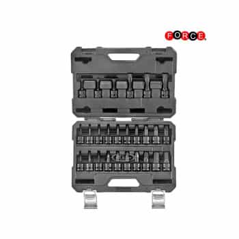 Jeu de 26 douilles à chocs Force 1/2" hexagonales, Torx et cannelées