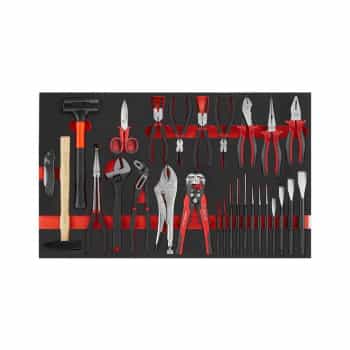 Ensemble marteau et burin Force 28 pièces (EVA)