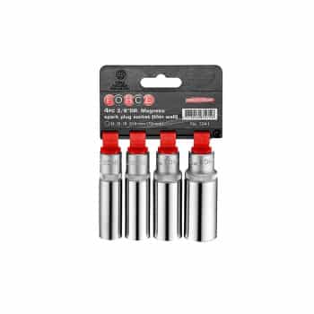 Douille magnétique pour bougie d'allumage 3/8" (paroi mince) 4 pièces