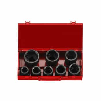 Jeu de douilles à chocs Force 3/4" 6 pans 8 pièces