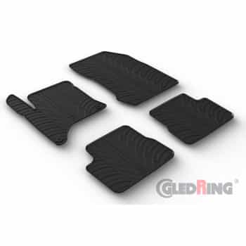 Tapis en caoutchouc pour Opel Corsa F MHEV 2024- (profilé en T 4 pièces + clips de montage)