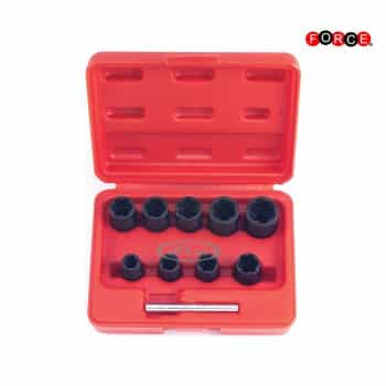 Jeu de 10 douilles à chocs Force 3/8"