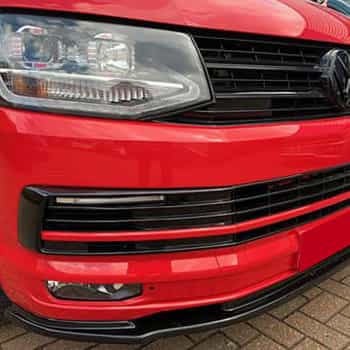 Becquet avant Oneway pour Volkswagen Transporter T6 2015-2019 - Version 2 - Noir brillant