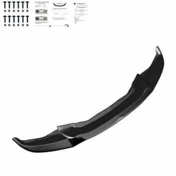 Becquet avant unidirectionnel pour BMW X6 F16 M-Pack 2014-2019 – Noir brillant