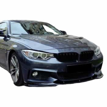 Becquet avant unidirectionnel pour BMW Série 4 F32/F33/F36 M-Pack 2013-2019 - Noir brillant