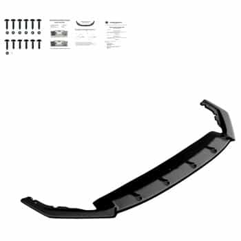 Becquet avant unidirectionnel pour Skoda Octavia IV RS HB/Kombi 2020- - Noir brillant