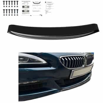 Becquet avant unidirectionnel BMW Série 6 F06/F12/F13 Facelift M-Pack 2013-2018 - Version 2 - Noir brillant