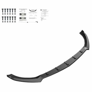 Becquet avant unidirectionnel pour Mercedes CLA Coupé AMG-Line C118/X118 2019- - Noir brillant
