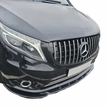 Becquet avant unidirectionnel pour Mercedes Vito W447 2014- - Noir brillant