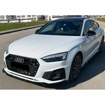 Becquet avant unidirectionnel pour Audi A5 S-Line/S5 F5 Facelift 2019 - Noir brillant
