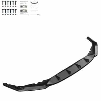 Becquet avant unidirectionnel pour BMW Série 5 G30/G31 Facelift M-Pack 2020- - Noir brillant