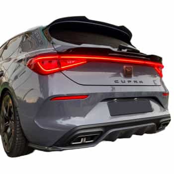 Jupes de pare-chocs arrière Oneway (coins) pour Cupra Leon HB 2020- - Noir brillant