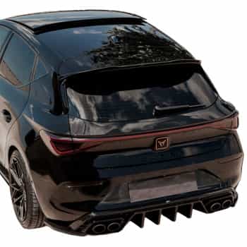 Jupes de pare-chocs arrière Oneway (coins) pour Cupra Leon HB 2020- - Version 3 - Noir brillant