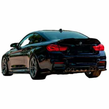 Jupes de pare-chocs arrière unidirectionnelles (angles) pour BMW M4 F82 2014-2021 - Noir brillant