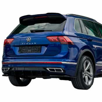 Jupes de pare-chocs arrière unidirectionnelles (angles) adaptées au Volkswagen Tiguan II R-Line Facelift 2020-2024