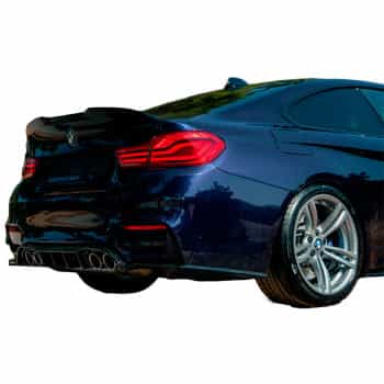 Diffuseur de pare-chocs arrière unidirectionnel pour BMW M4 F82 2014-2021 – Noir brillant