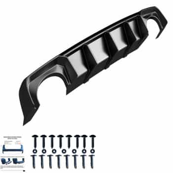 Diffuseur de pare-chocs arrière unidirectionnel pour Audi RS3 8V Sportback 2015-2016 – Noir brillant