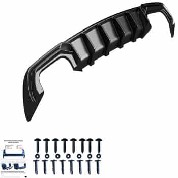 Jupe de pare-chocs arrière unidirectionnelle (diffuseur) pour Audi A3 (8V) berline Facelift 2016-2020