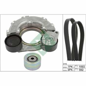 Jeu de courroies trapézoïdales poly-V