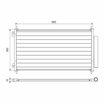 Condenseur, climatisation 822734 Valeo