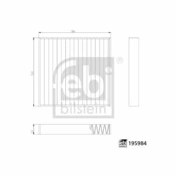 Filtre intérieur 195984 FEBI