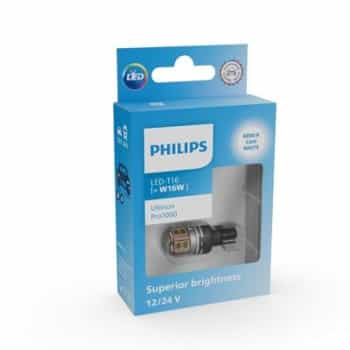 Philips T15 W16W Ultinon PRO7000 - Blanc 6000 K - 12/24 V