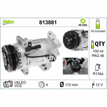 Compresseur, climatisation 813881 Valeo